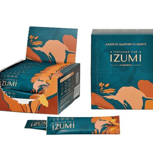 Гречаний чай Izumi з імбирем 25 пакетиків