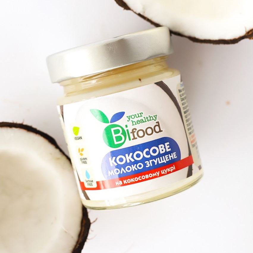 Згущене кокосове молоко на кокосовому цукрі 240г Bifood