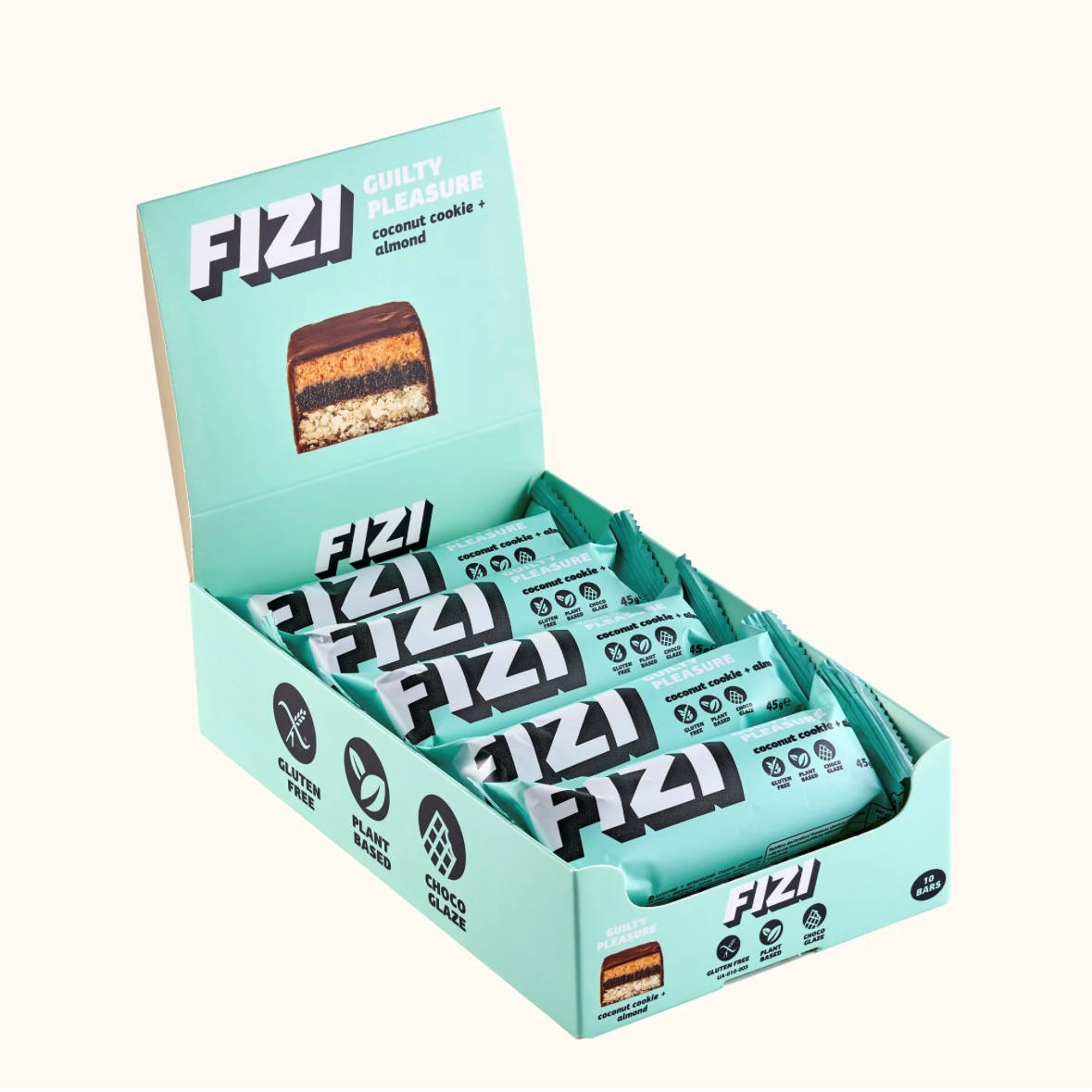 БАТОНЧИК FIZI "COCONUT COOKIE + ALMOND" Кокос-Мигдаль БЕЗ ЦУКРУ
