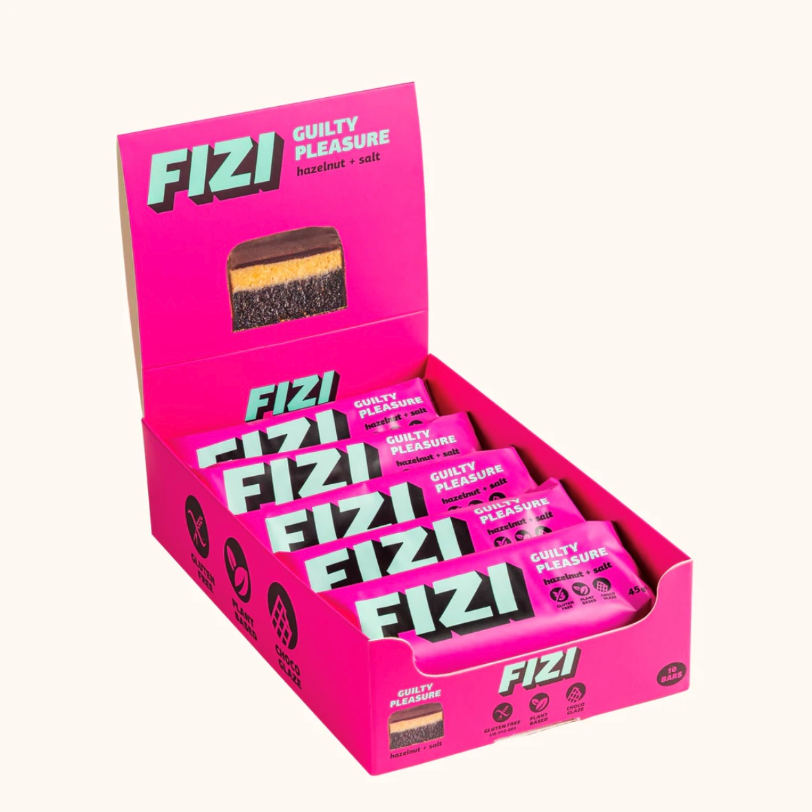 БАТОНЧИК FIZI HAZELNUT+HIMALAYAN SALT БЕЗ ЦУКРУ