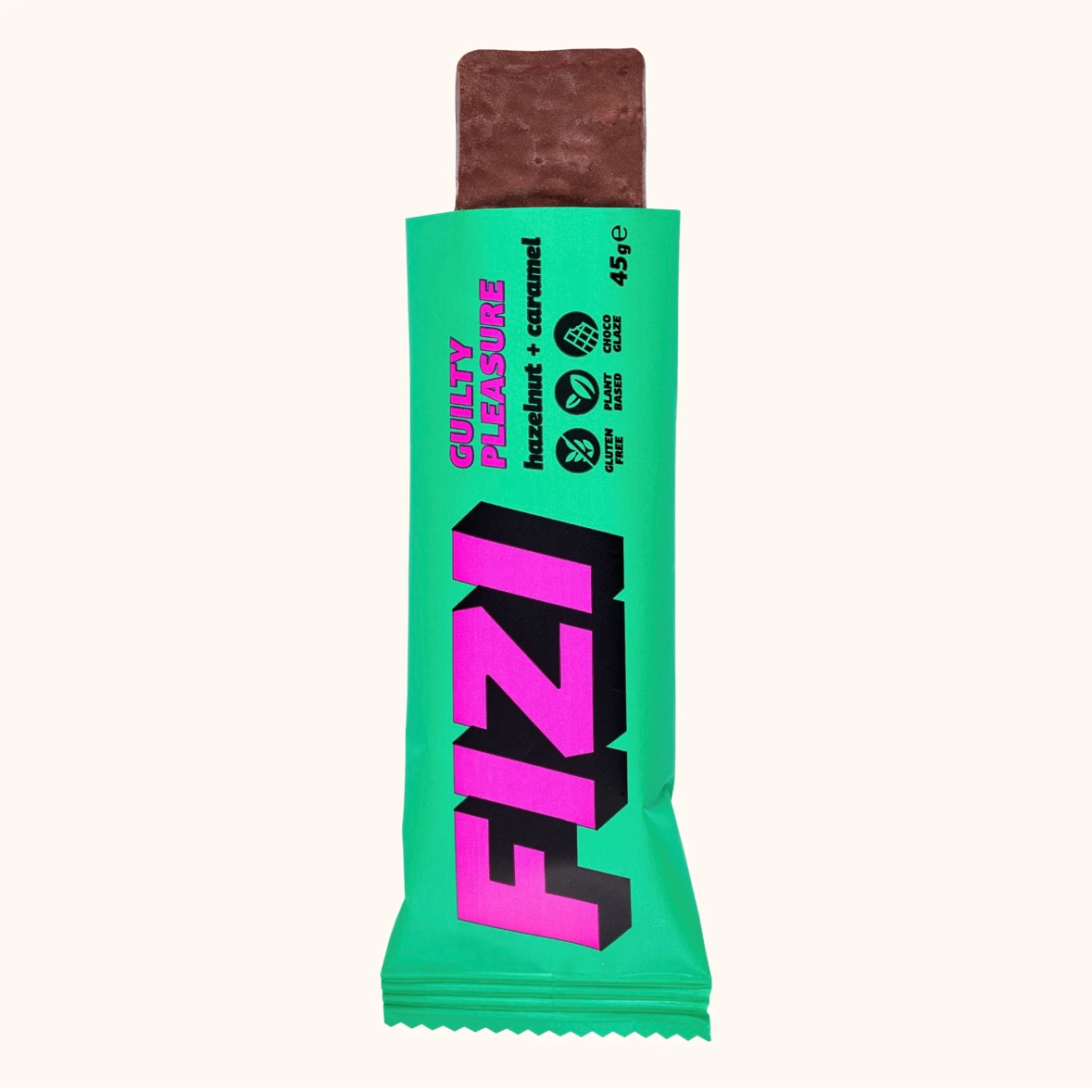 БАТОНЧИК FIZI "HEZELNUT+CARAMEL" Фундук-Карамель БЕЗ ЦУКРУ