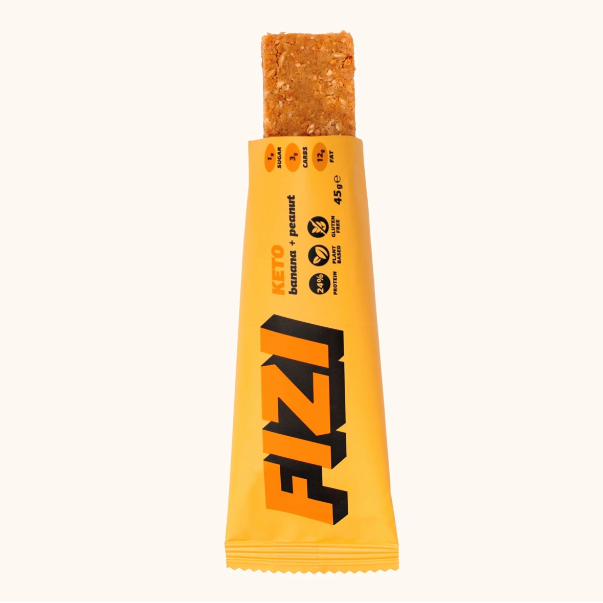 Батончик FIZI КЕТО "Banana + Peanut" Банан-Арахіс БЕЗ ЦУКРУ