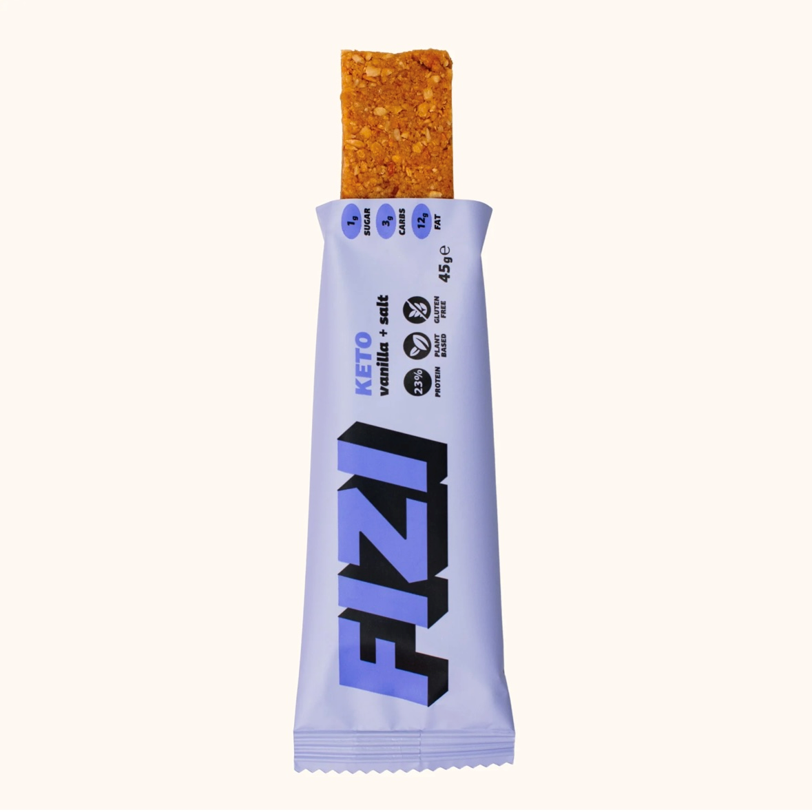 Батончик FIZI КЕТО "Vanilla + Salt" Ваніль-Сіль БЕЗ ЦУКРУ