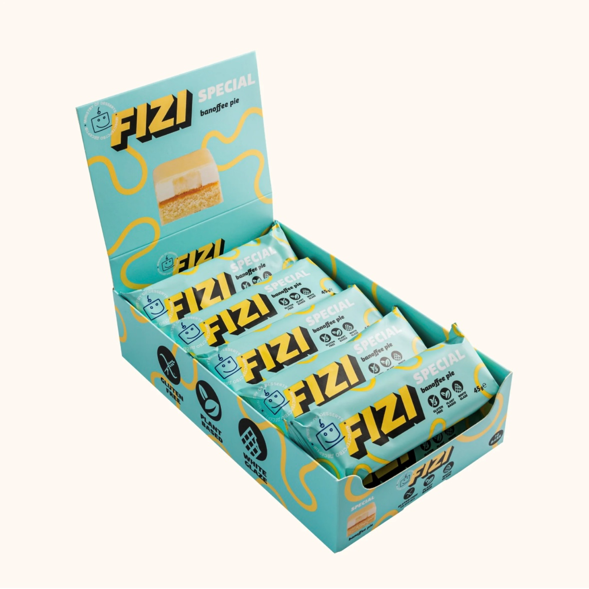 БАТОНЧИК FIZI "BANOFFEE PIE" Банановий Торт БЕЗ ЦУКРУ