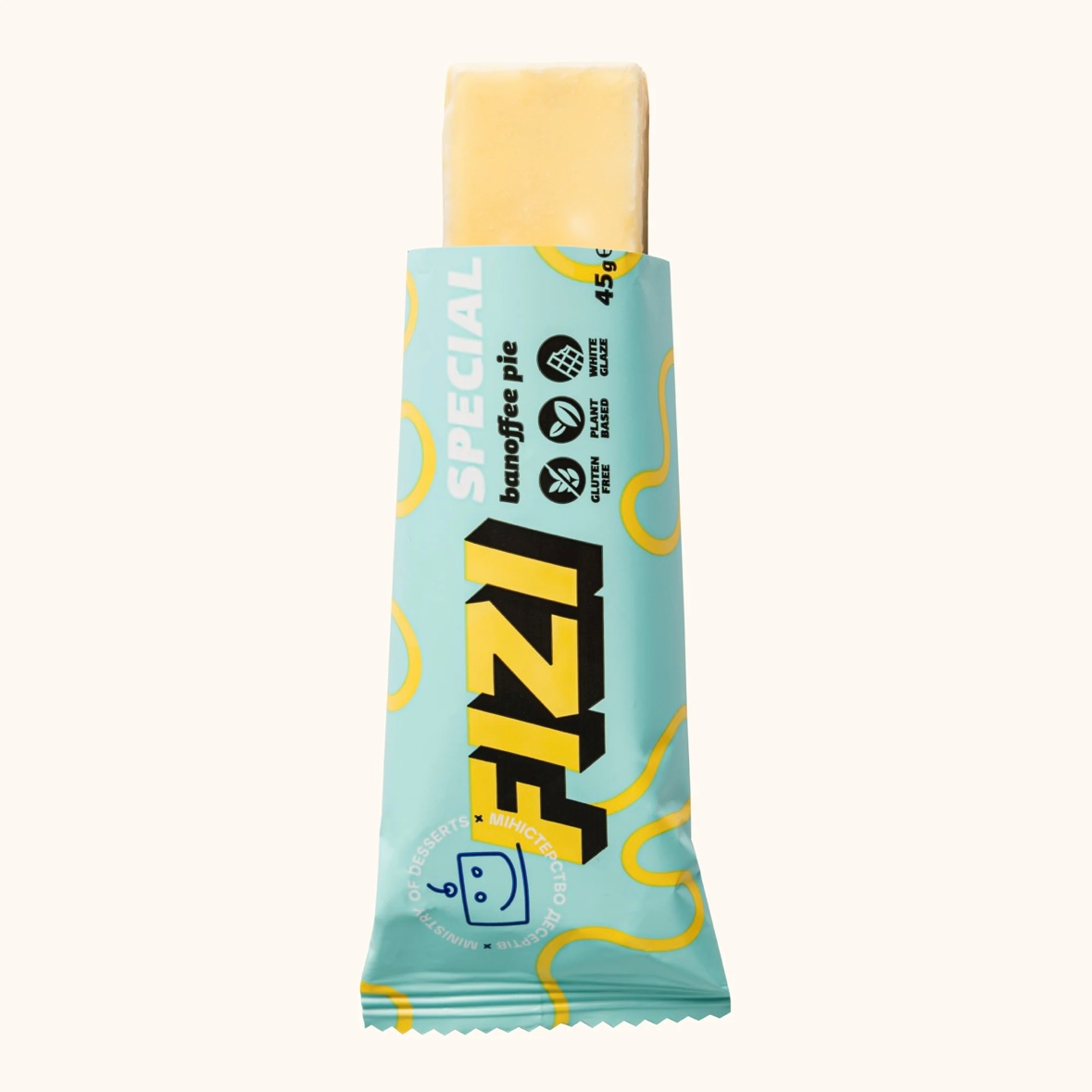 БАТОНЧИК FIZI "BANOFFEE PIE" Банановий Торт БЕЗ ЦУКРУ