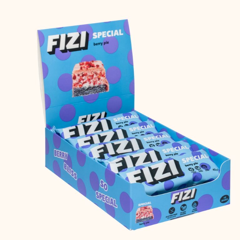 Батончик  FIZI "Berry Pie" Ягідний Пиріг БЕЗ ЦУКРУ