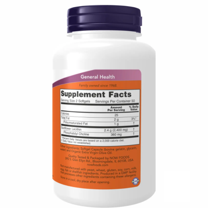 Лецитин соняшниковий NOW FOODS 1200mg 100 капсул