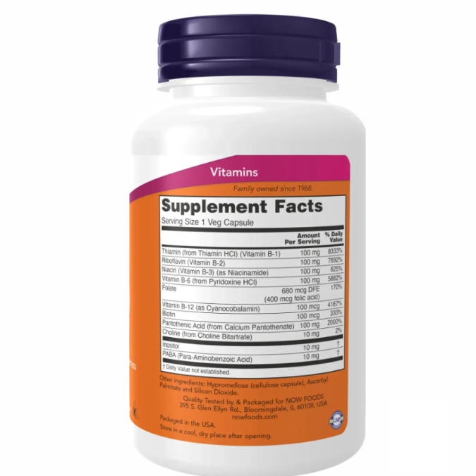 Вітамін B-100 NOW FOODS 100 капсул