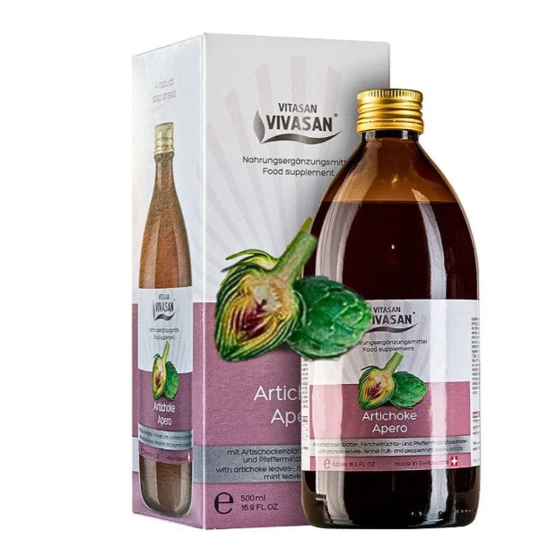 Швейцарський сироп Артишок гіркий Artichoke Apero bitter 500мл, Вівасан Vivasan Switzerland