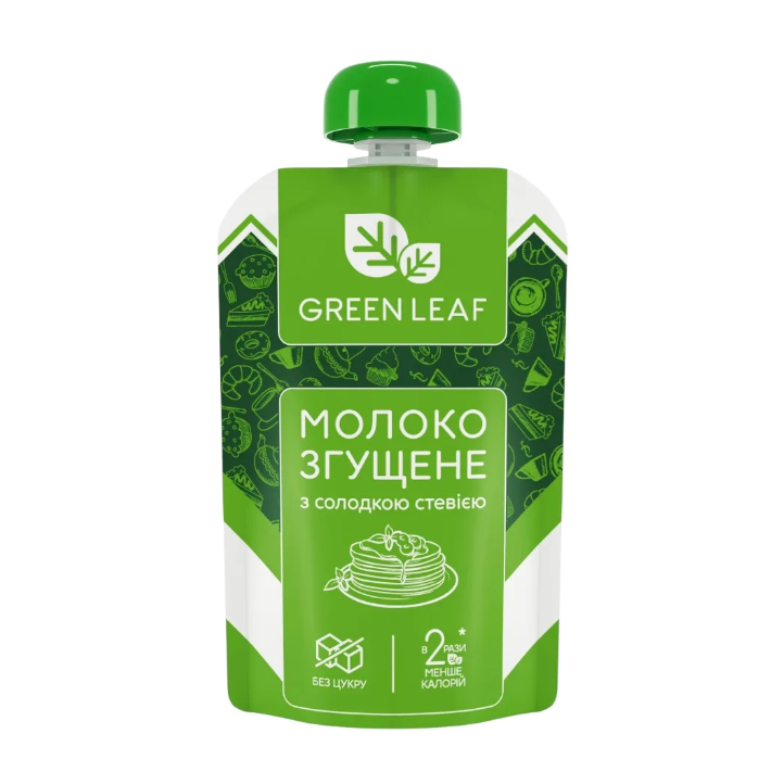 Молоко згущене з солодкою стевією 90г Green Leaf