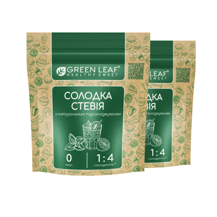 Солодка стевія 1:4 100г Green Leaf