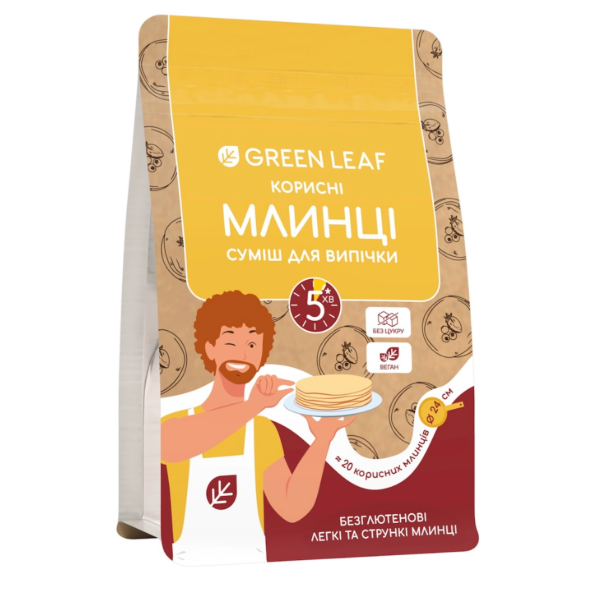 Суміш для випічки "Корисні млинці" 300г Green Leaf